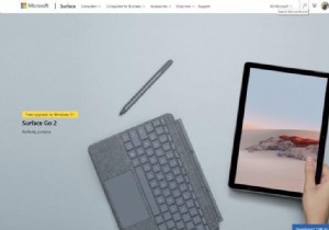 Microsoft Store Surface のリストに、Windows 11 バナーへの無料アップグレードを追加