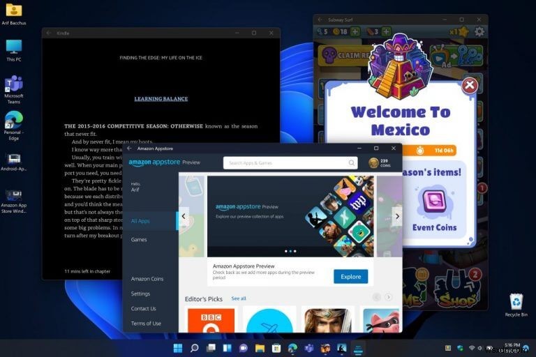 Amazon App Store から Windows 11 で Android アプリを実行する方法 (ハンズオン ビデオ)