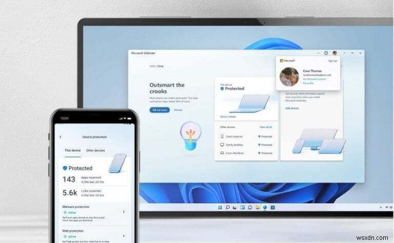 Windows 11 および Android 用の新しい Microsoft Defender アプリを最初に紹介します