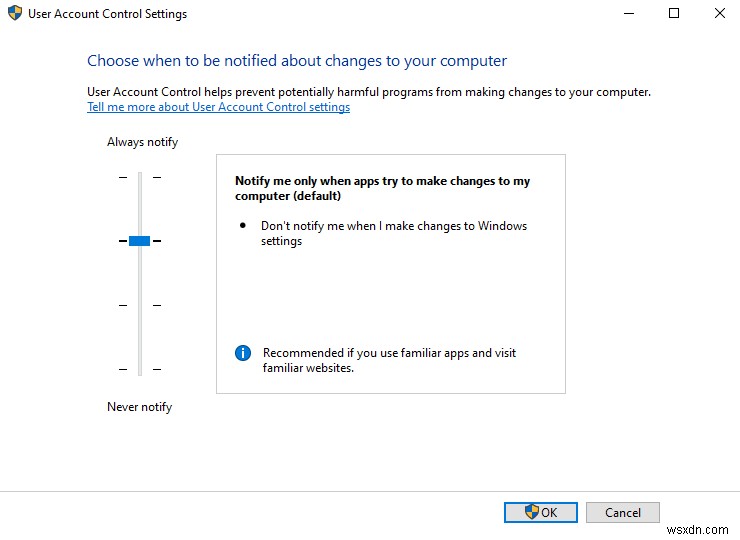 Windows 10 でユーザー アカウント制御 (UAC) を完全に無効にする方法