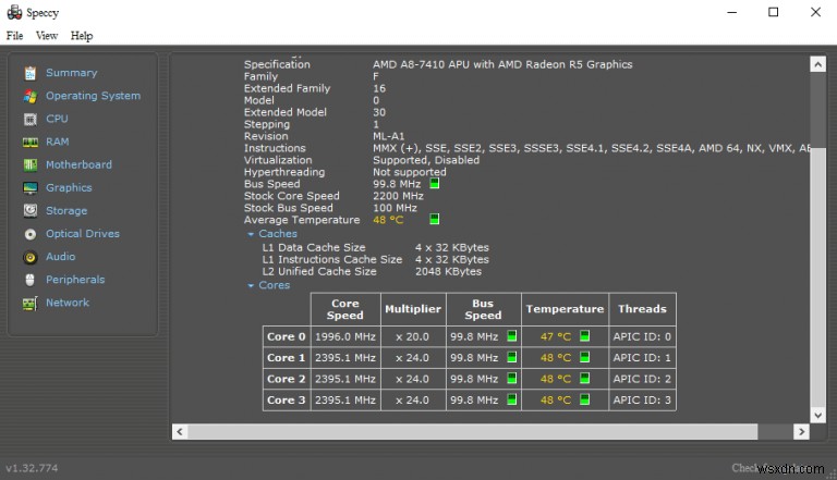 PC の温度を監視する方法