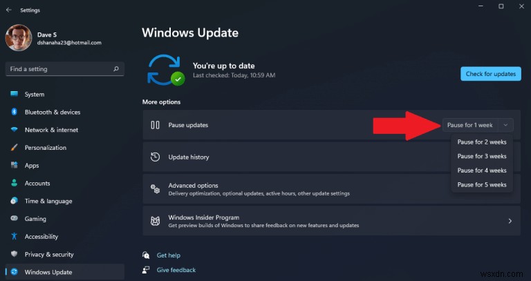 PC にインストールされている Windows 11 の自動更新を一時停止または停止する方法