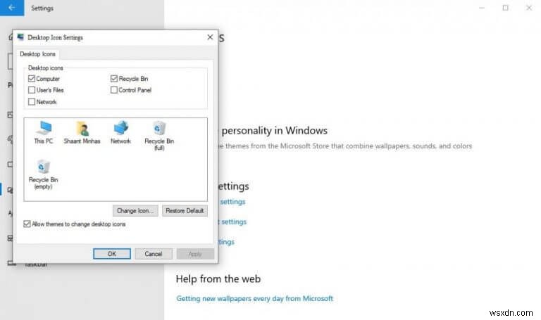 Windows 10 または Windows 11 でアイコンをカスタマイズする方法