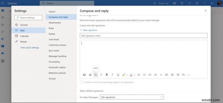 Outlook でフォントを変更する方法