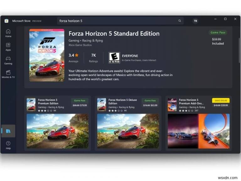 Windows 11 Insider は、Xbox アプリなしで Microsoft Store から Xbox Game Pass タイトルをダウンロードできるようになりました