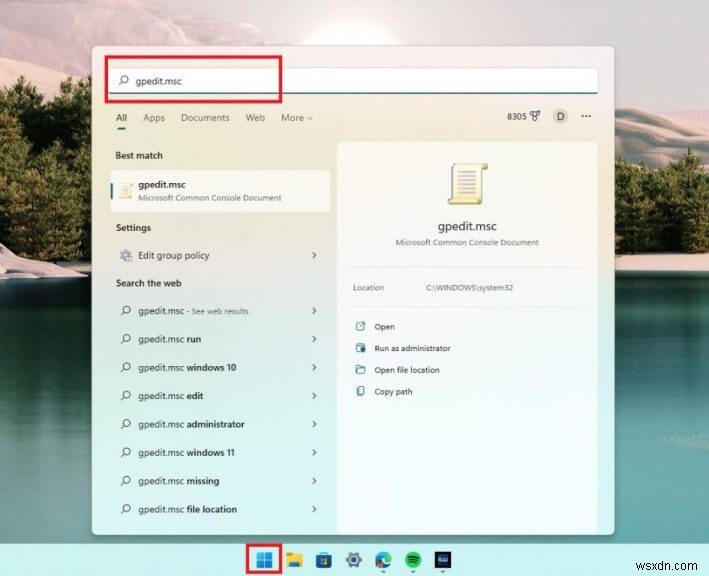 Windows 11 で Bing Search を無効にする方法