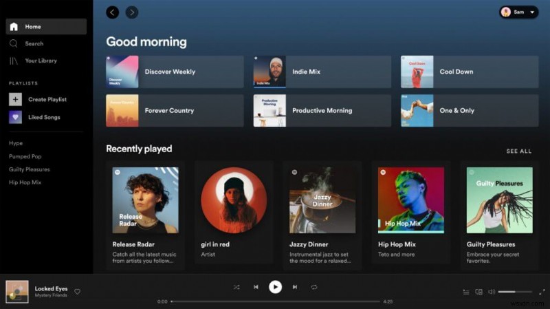 Windows Spotify アプリが最新のアップデートで新しいデザインを取得