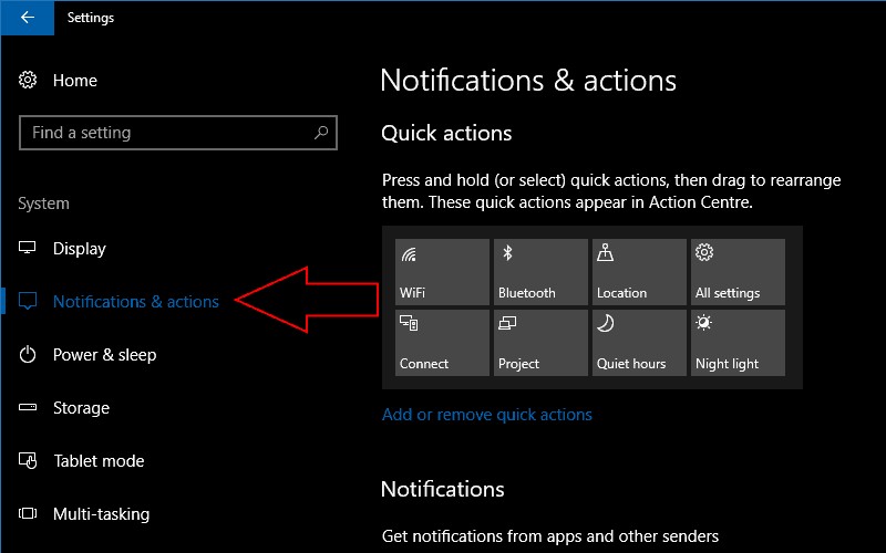 Windows 10 で通知を管理する方法