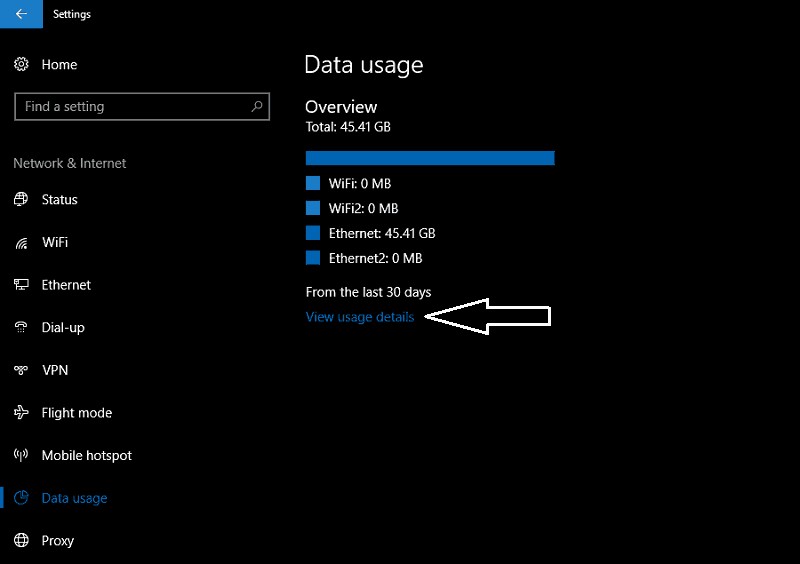 Windows 10 でデータ使用量を表示する方法