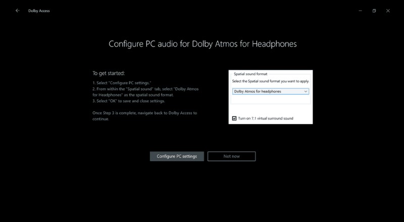 Windows 10 で Dolby Atmos 空間サウンドを開始する方法