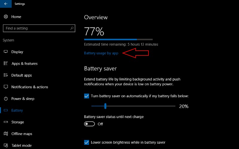 Windows 10 および Windows 10 Mobile でアプリが使用する電力を確認する方法