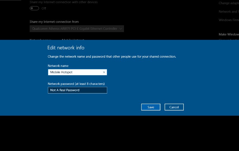 Windows 10 でモバイル アクセス ポイントを設定する方法