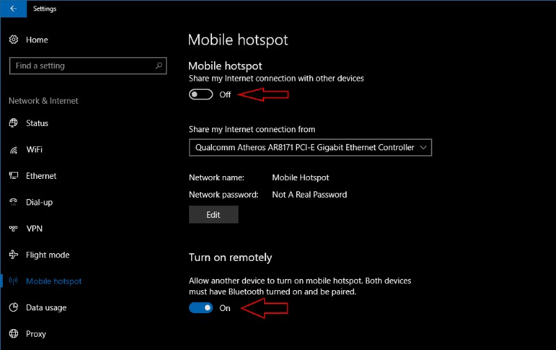 Windows 10 でモバイル アクセス ポイントを設定する方法