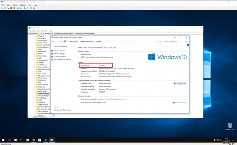 Windows 10 PC の製造元情報をカスタマイズする方法
