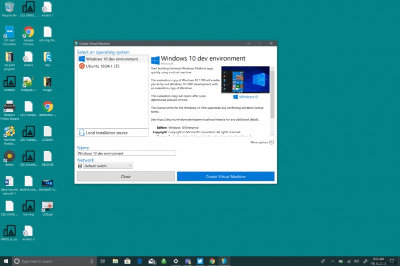 Hyper V を使用して Windows 10 に仮想マシンをインストールする方法 (クイック作成でさらに簡単に)