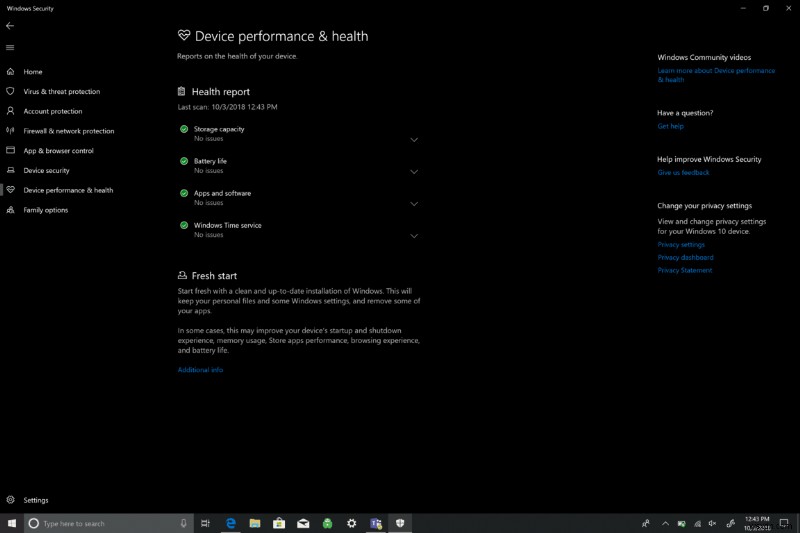 Windows 10 のフレッシュ スタート インストールをインストールする方法