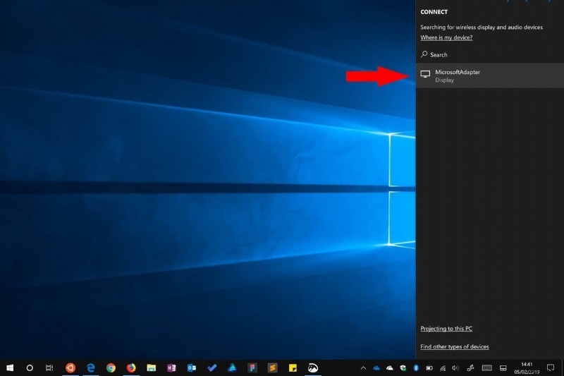 Windows 10 でワイヤレス ディスプレイに接続する方法