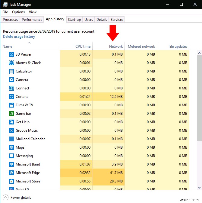 Windows 10 でインターネット接続を使用しているアプリを確認する方法