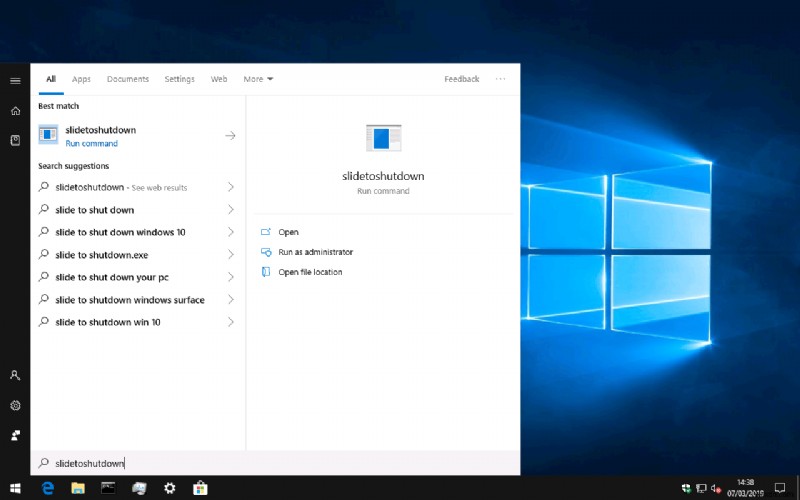 Windows 10 デバイスでスライドを使用してシャットダウンする方法