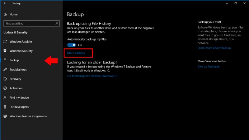 Windows 10s ファイル履歴のバックアップの内容をカスタマイズする方法