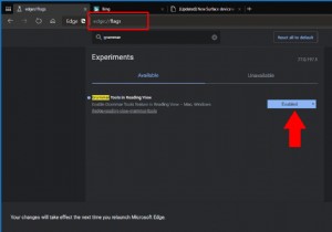 【図解】Chromium版Edge Insiderの閲覧ビューで文法ツール(Grammar Tools)を有効にする方法