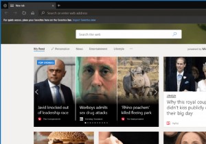 Microsoft Edge Insider で新しいタブ ページをカスタマイズする方法