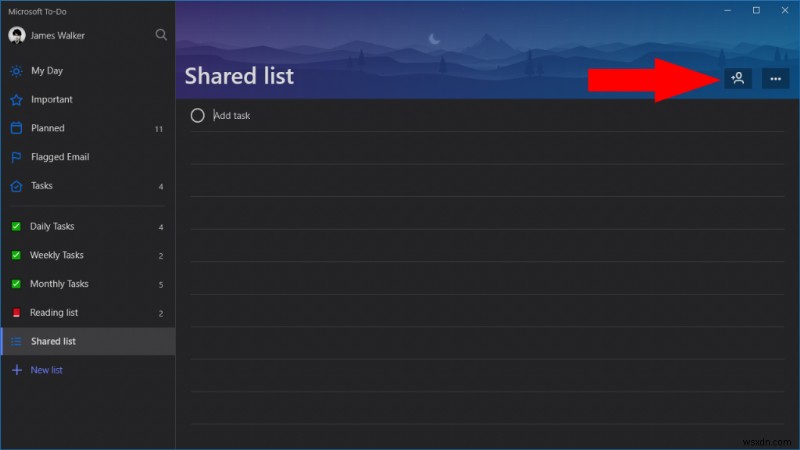 Microsoft To-Do で共有リストを作成して使用する方法