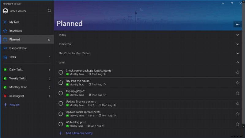 Microsoft To-Do でスマート リストを使用する方法