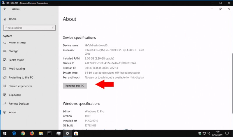 Windows 10 PC の名前を変更する方法