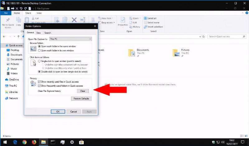 Windows 10 ファイル エクスプローラーから最近使用したファイルとフォルダーを消去する方法
