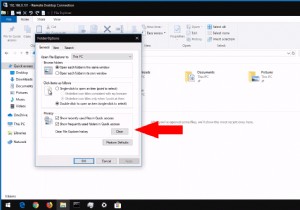Windows 10 ファイル エクスプローラーから最近使用したファイルとフォルダーを消去する方法