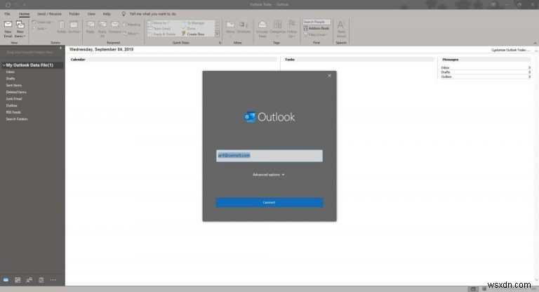 Office 365 の Outlook でメール アカウントを設定および管理する方法