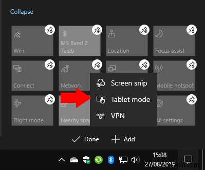 Windows 10 May 2019 Update でクイック アクションを設定する方法