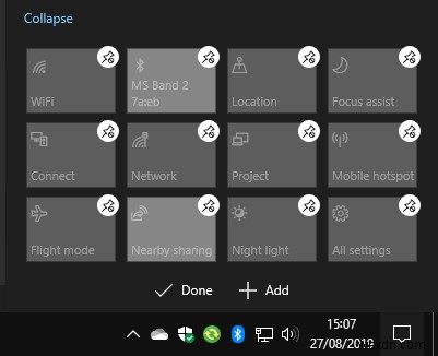 Windows 10 May 2019 Update でクイック アクションを設定する方法