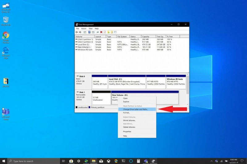 Windows 10 でリムーバブル ストレージ デバイスをマウントする方法