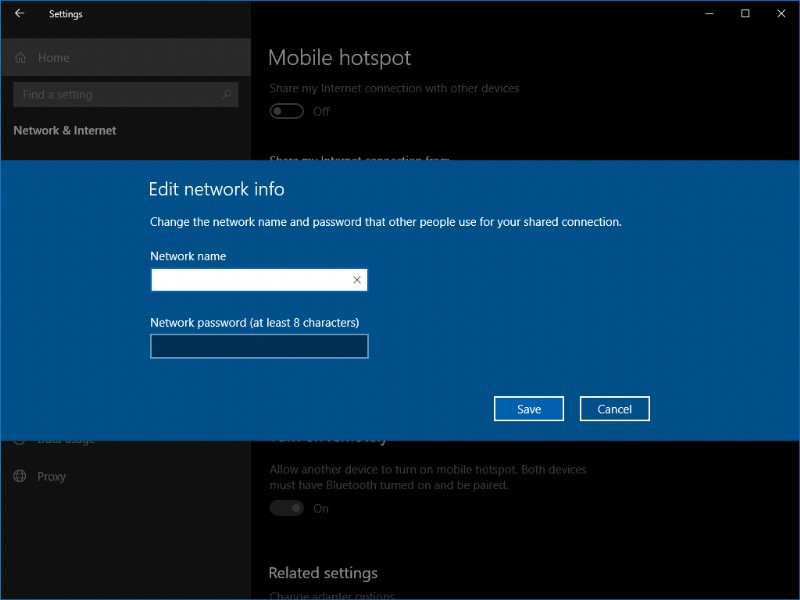 Windows 10 でワイヤレス ホットスポットを使用する方法