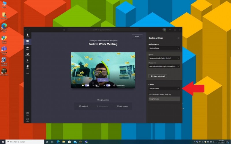Windows 10 で Snapchat カメラを使用して Microsoft Teams の通話を盛り上げる方法はこちら