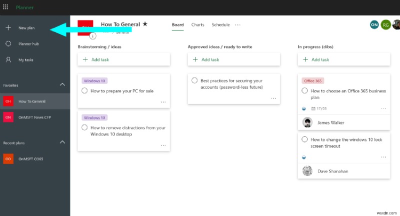 リモートで作業しているときに Microsoft Planner を使用してタスクを追跡する方法