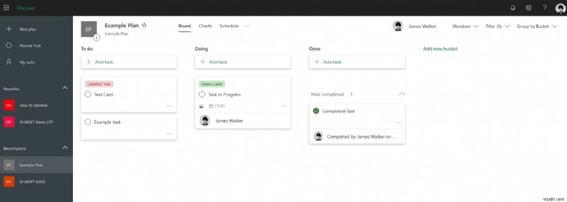 リモートで作業しているときに Microsoft Planner を使用してタスクを追跡する方法