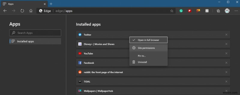 Microsoft Edge を使用して Windows 10 に PWA をインストールする方法