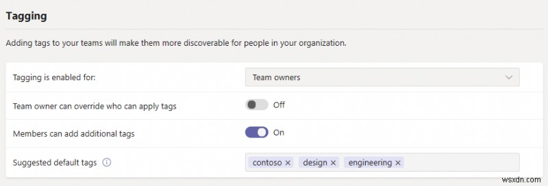 Microsoft Teams でタグを追加する方法