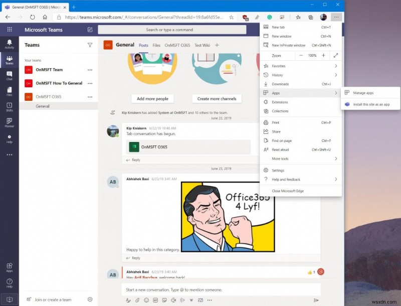 複数の Microsoft Teams チャネルを別々のウィンドウで開く方法