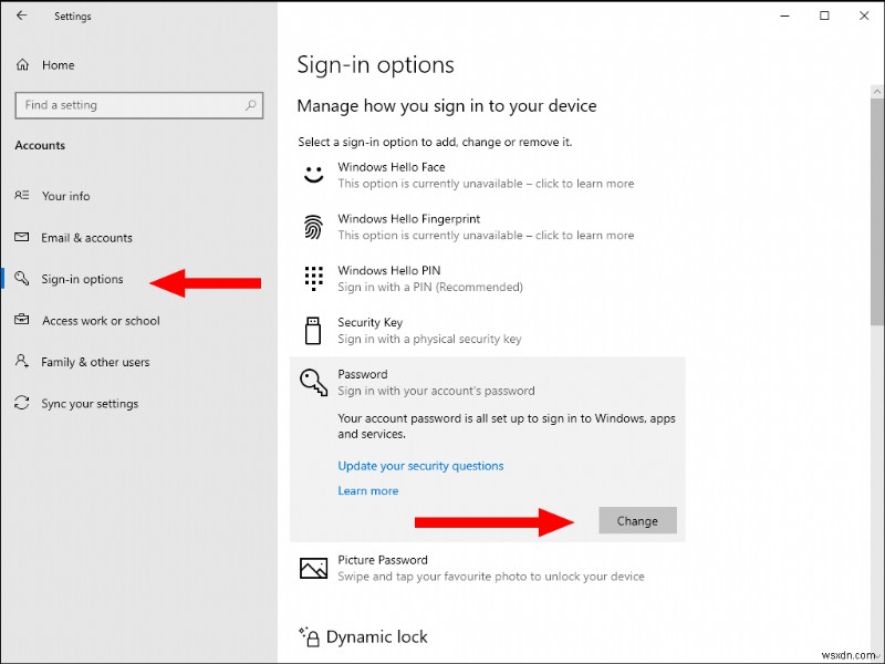Windows 10 PC からパスワードを削除する方法