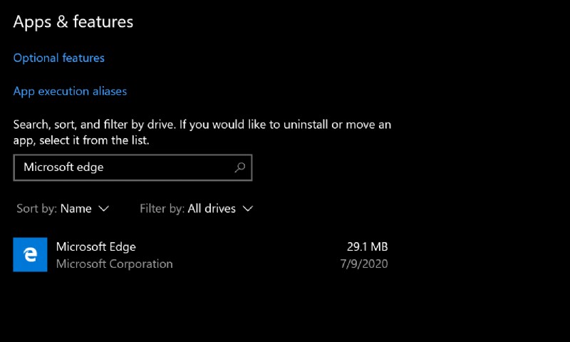 Windows 10 で Microsoft Edge を完全にアンインストールする方法