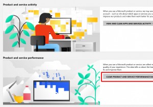 Microsoft アカウントから製品とサービスのパフォーマンス データを消去する方法