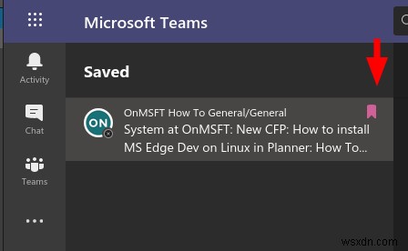 Microsoft Teams でメッセージをブックマークする方法