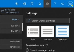 Outlook Web アプリを使用して不在時の自動返信を設定する方法