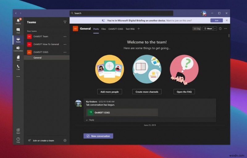 Microsoft Teams で PC とモバイルの会議に参加する方法