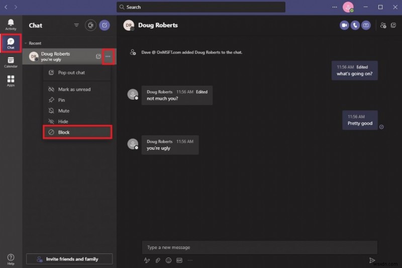 Windows 10 またはモバイルで Microsoft Teams のユーザーをブロックする方法