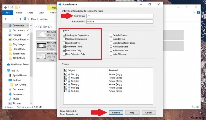 Windows 10 の PowerToys で PowerRename を使用してファイルの名前を即座に変更する方法